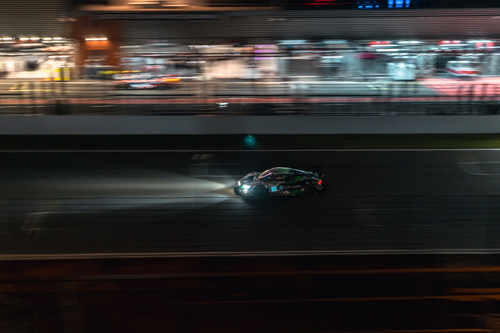 Free A thrilling night motorsport event at Circuit de Spa in Belgium, showcasing high-speed racing action. Stock Photo