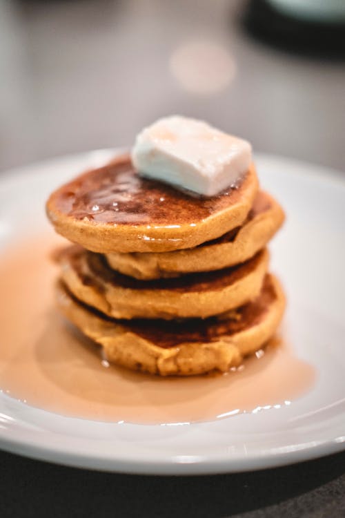 A Stack of Pancakes on a Plate 