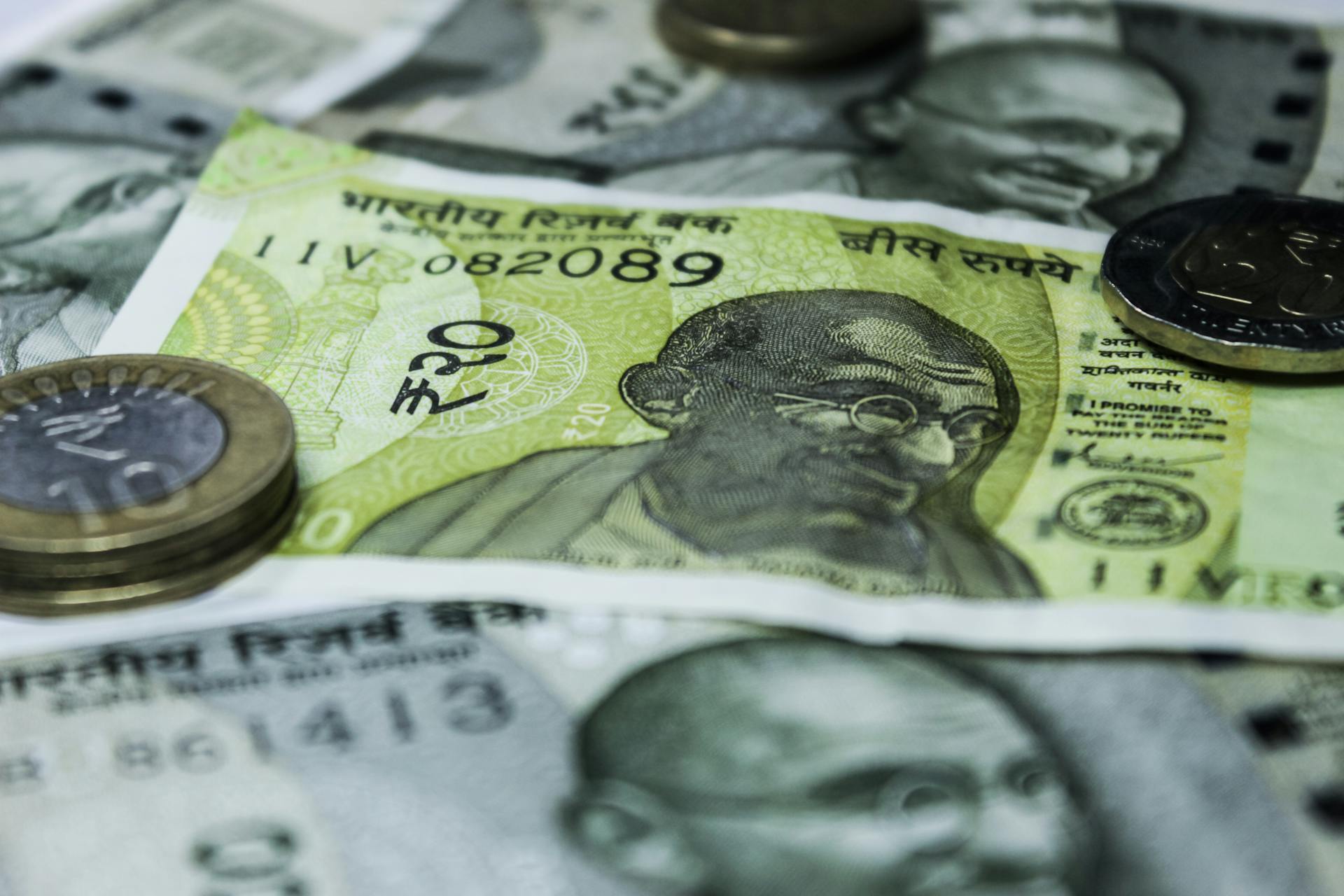 Yellow and White Bank Note in Close Up Shot