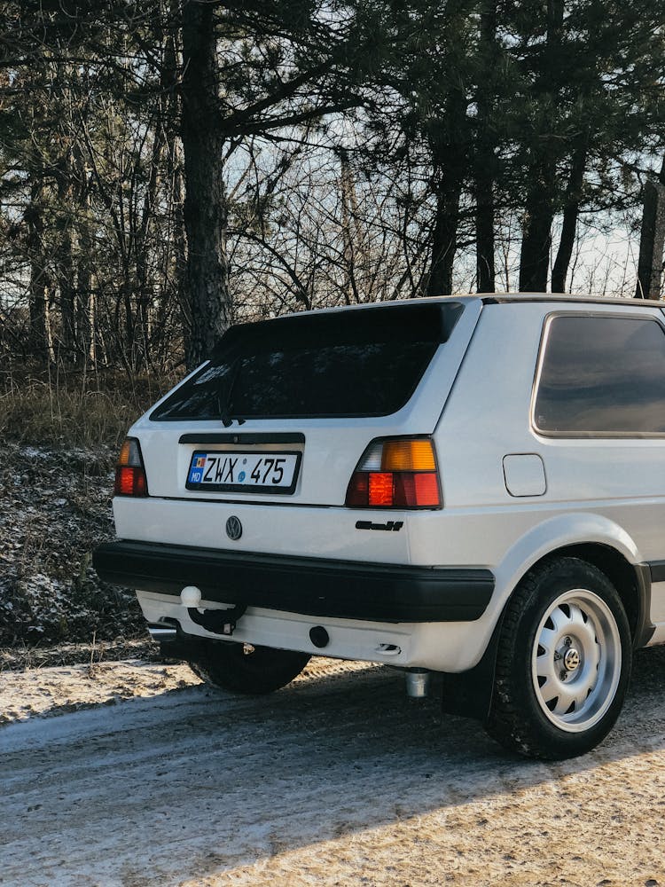 A White Van In The Forest