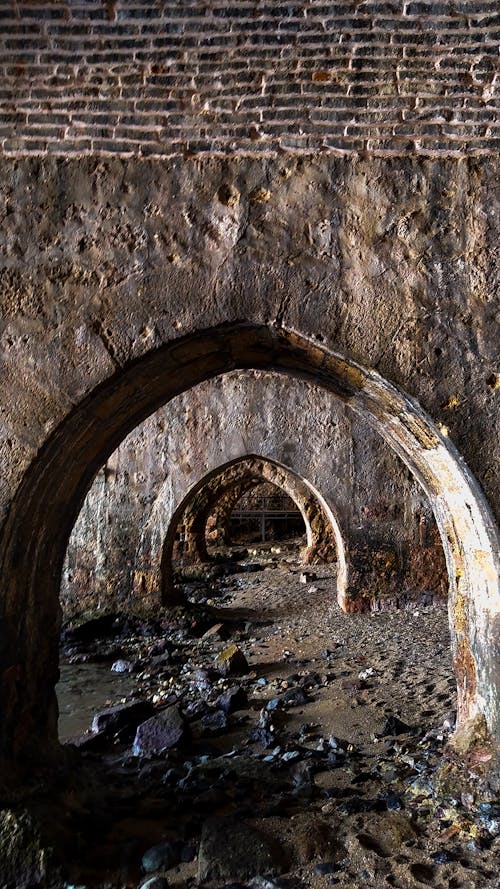 Arches in Walls in Old Abandoned Building
