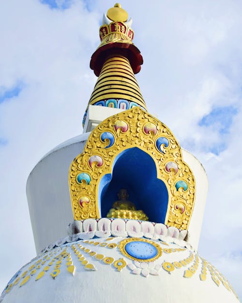 Statue of Buddha in Shanti Stupa 