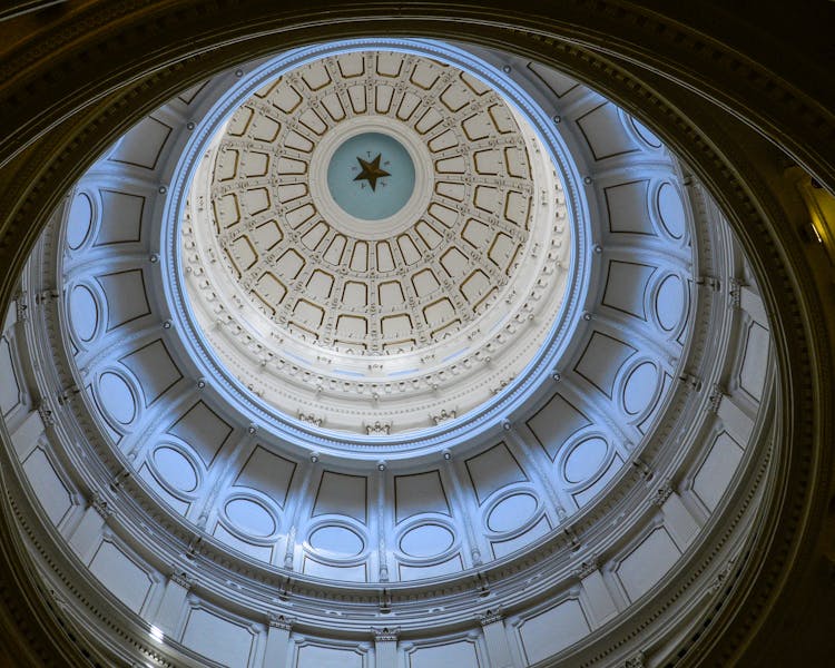 Dome Inside The Texas State Capitol In Austin, Texas, USA