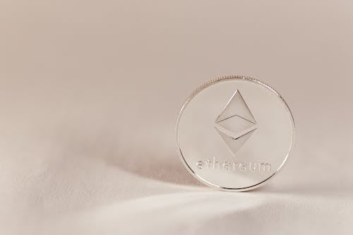 A Close-Up Shot of an Ethereum Commemorative Coin