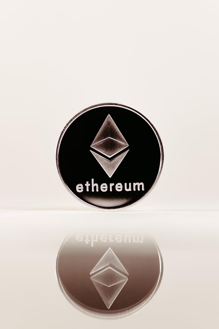 Close Up Of Etheroum Crypto Currency Coin