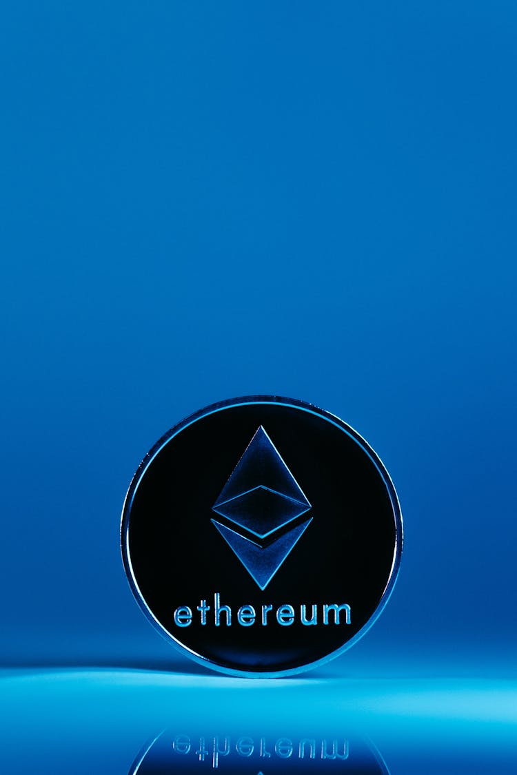 Close Up Of Etheroum Crypto Currency Coin