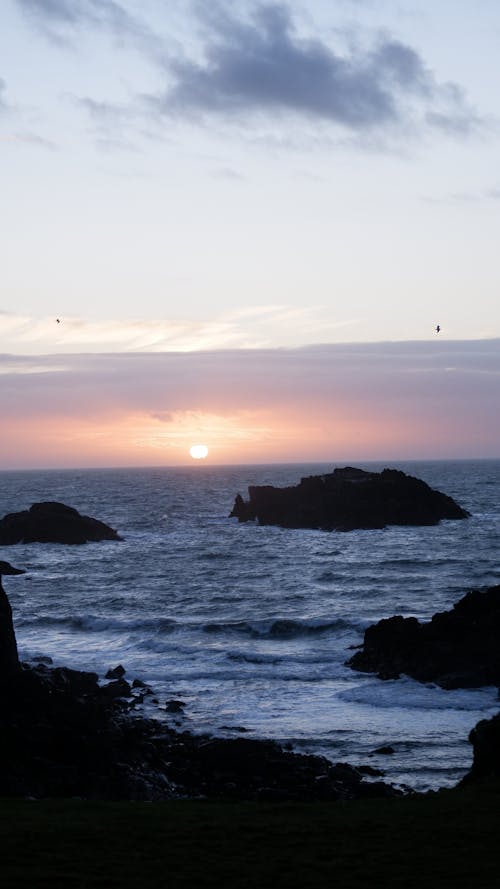 Scenic View of the Sunrise in the Sea