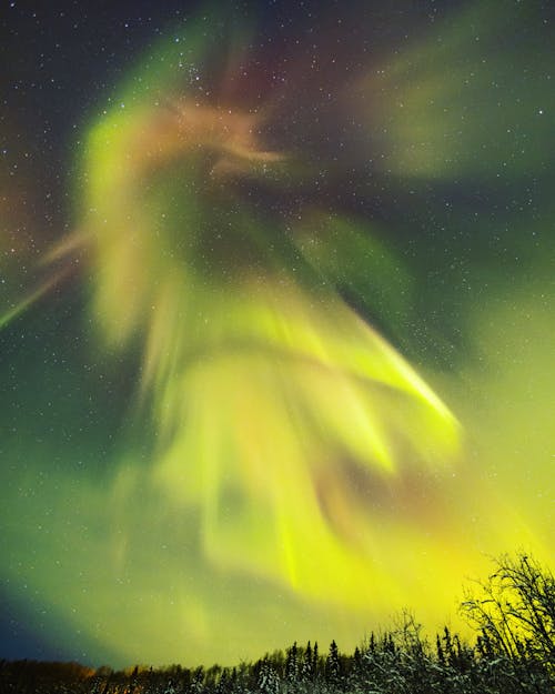Free Majestic Aurora Borealis on Sky Stock Photo