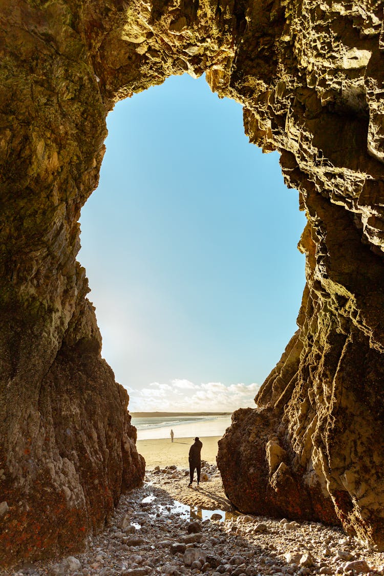 Cave Near On The Beach