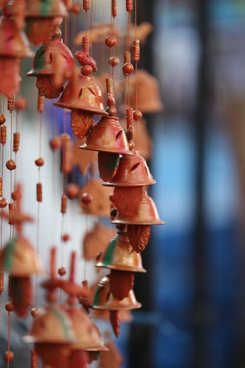 A Hanging Wind Chimes Close-Up Photo