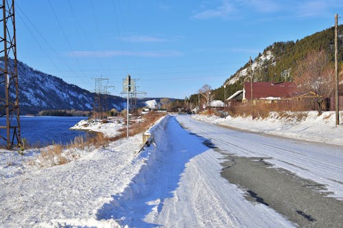 Foto stok gratis desa gunung, dingin, jalan