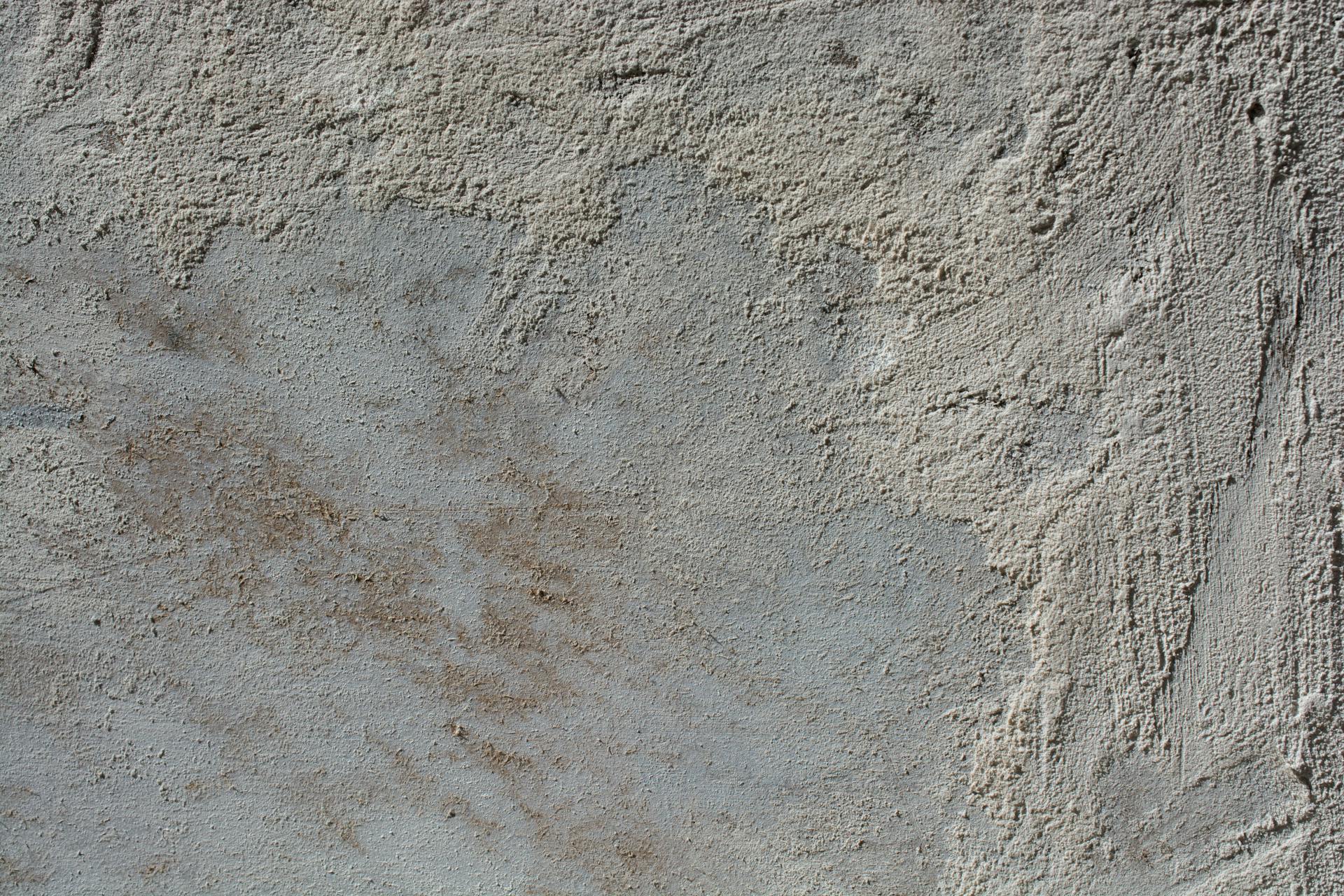 Close-up of a textured plaster wall showing rough surface detail and natural pattern.