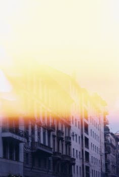 Italian urban architecture with sunlight creating a dramatic effect, perfect for cityscape lovers.