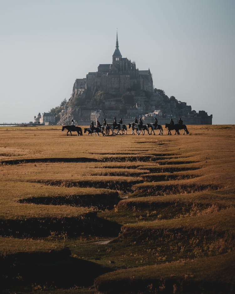 Photo Of A Mont San Michele Abbey In France