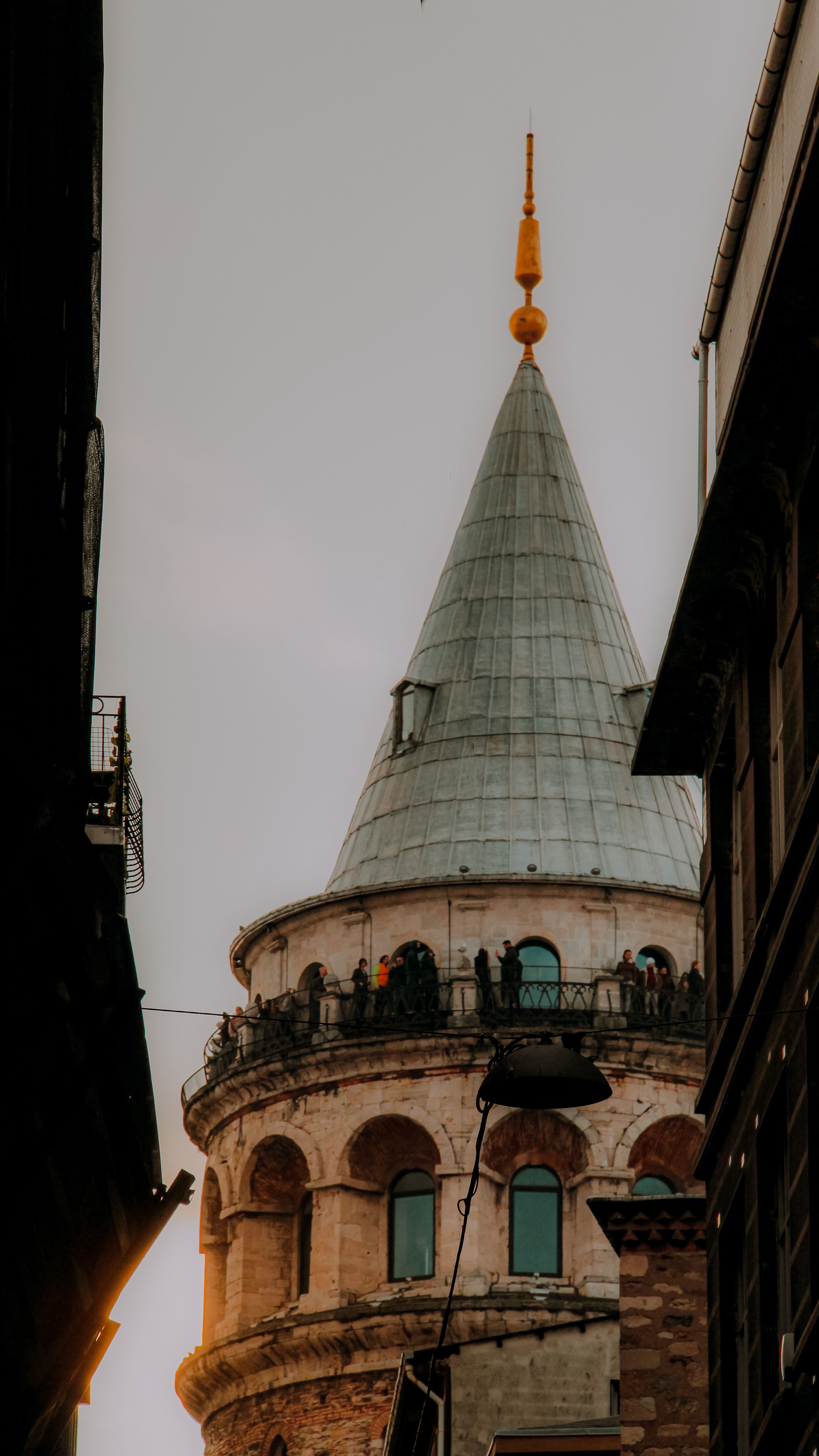 Galata Tower against Full Moon · Free Stock Photo