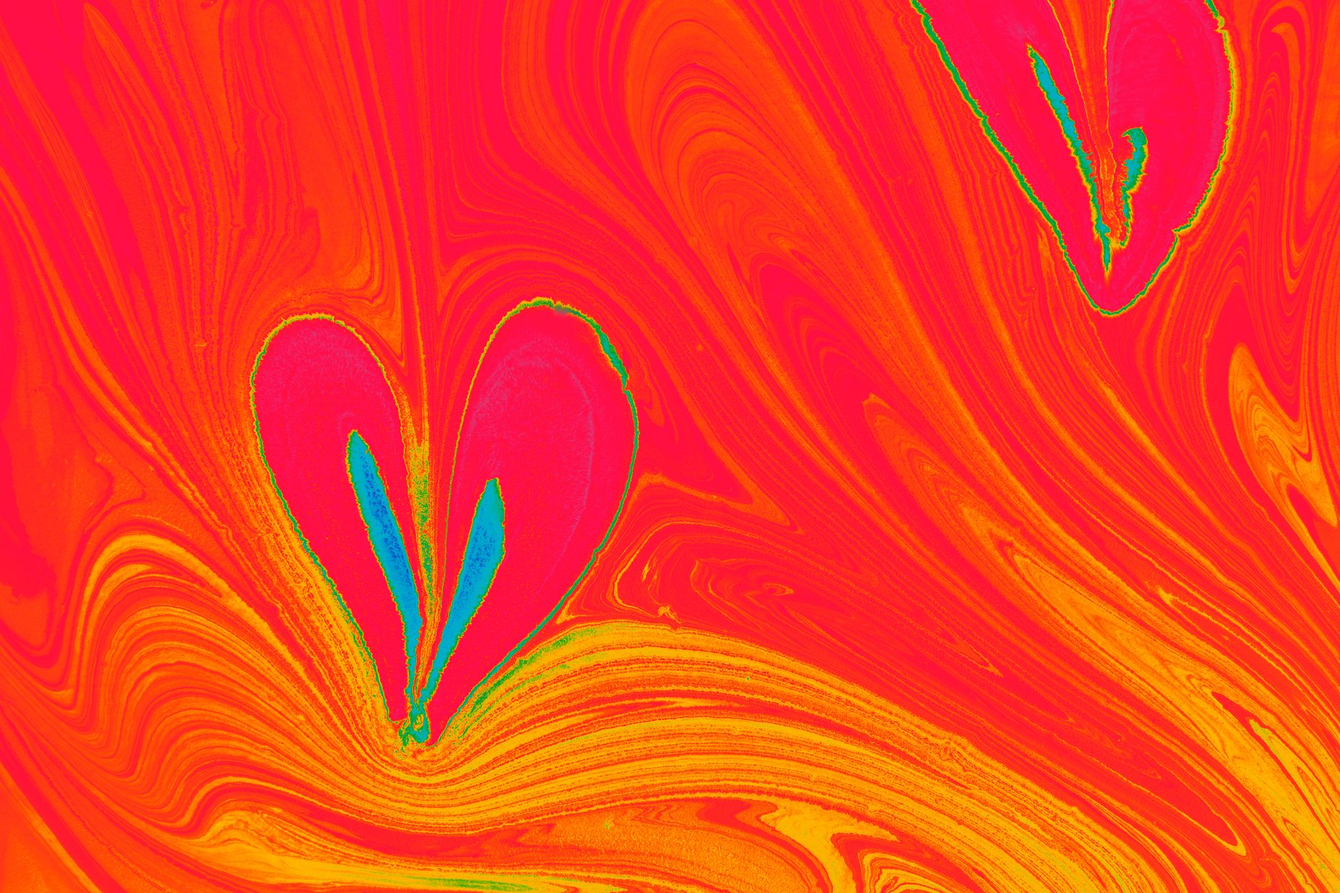 An Orange and Red Mixed Paint