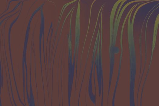 Artistic image featuring fluid, abstract lines in brown and blue tones, ideal for backgrounds or decorative themes.