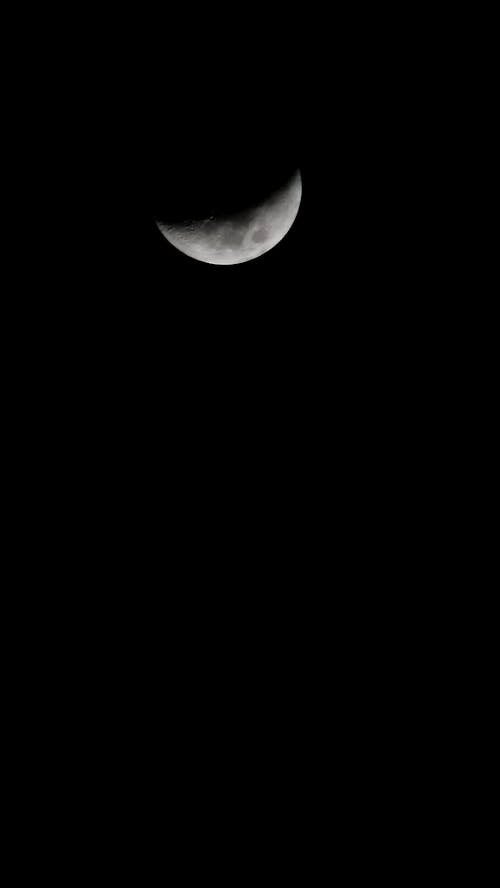 Photo of a Crescent Moon at Night