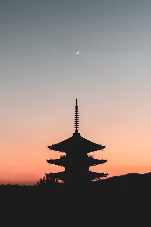 Ilmainen kuvapankkikuva tunnisteilla aamu, aasialainen arkkitehtuuri, auringonlasku