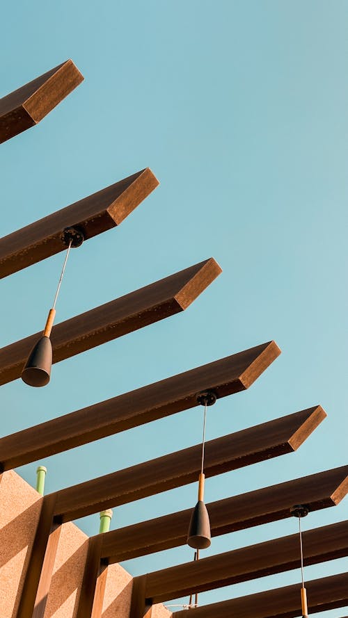 Lamps Hanging on Wooden Planks