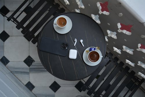 Drinks and Gadgets on a Tray