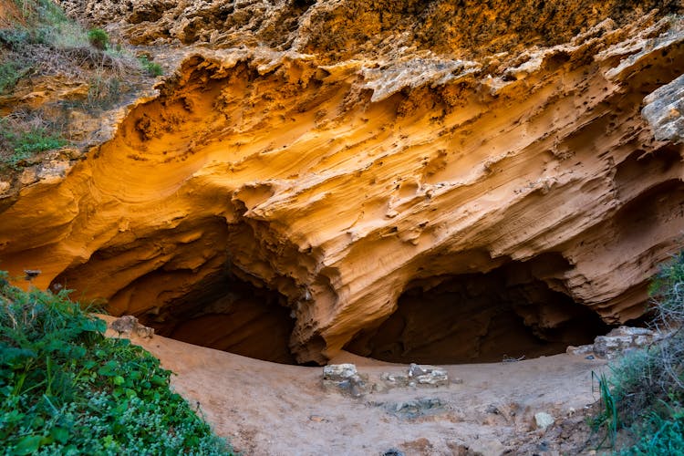 Rock Over Cave Entrance