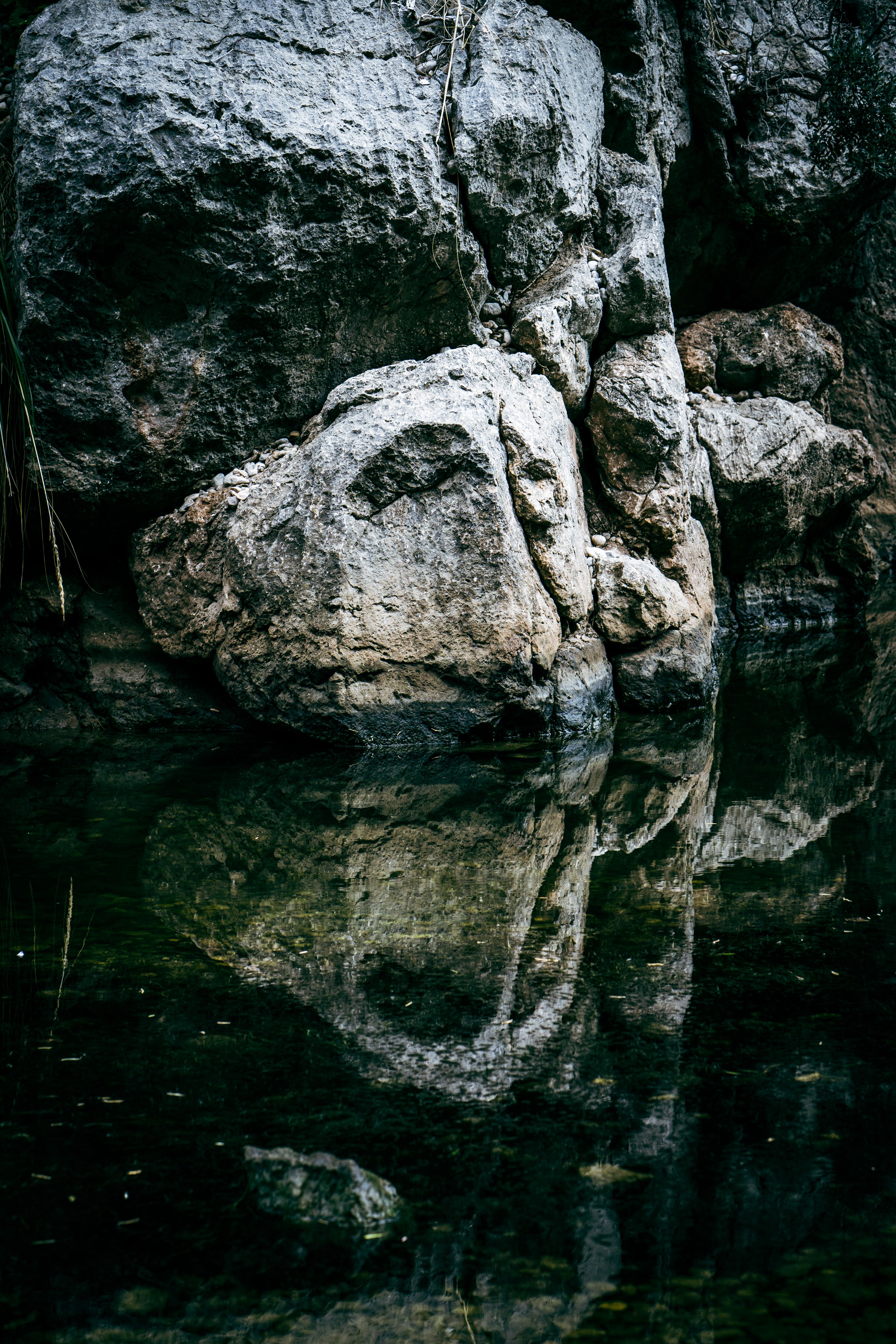 Reflection of Rock Formation in River · Free Stock Photo