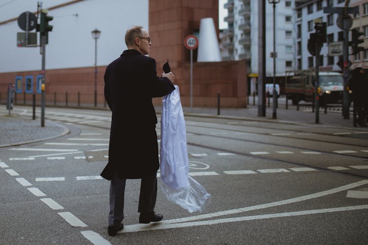 Man Carrying Laundry