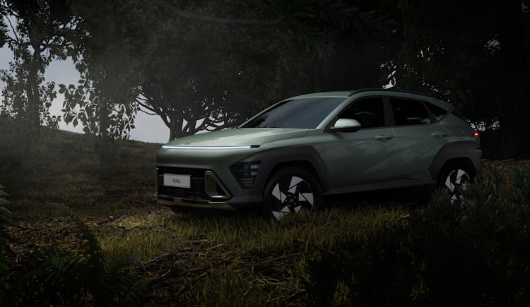 The Kia Niro Driving Through A Forest