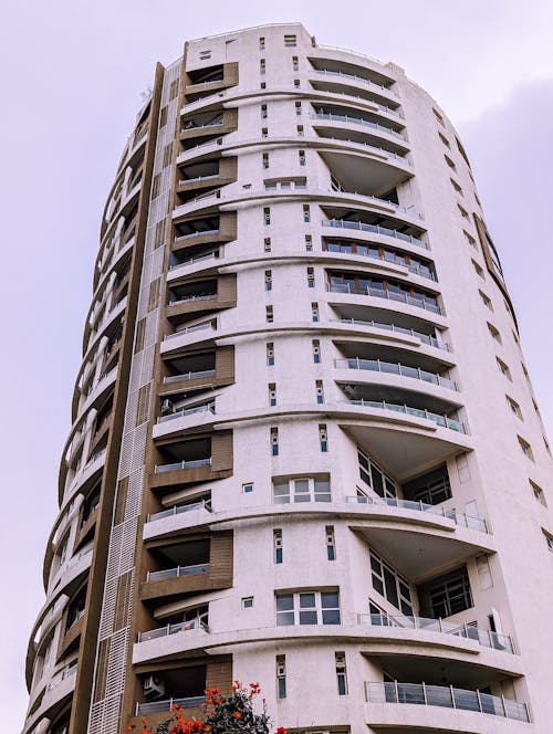 Low Angle Shot of White Concrete Building