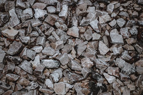 Rocks on Ground in Top View