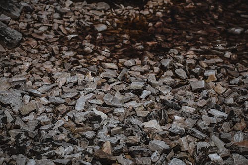 Broken Rocks on Ground