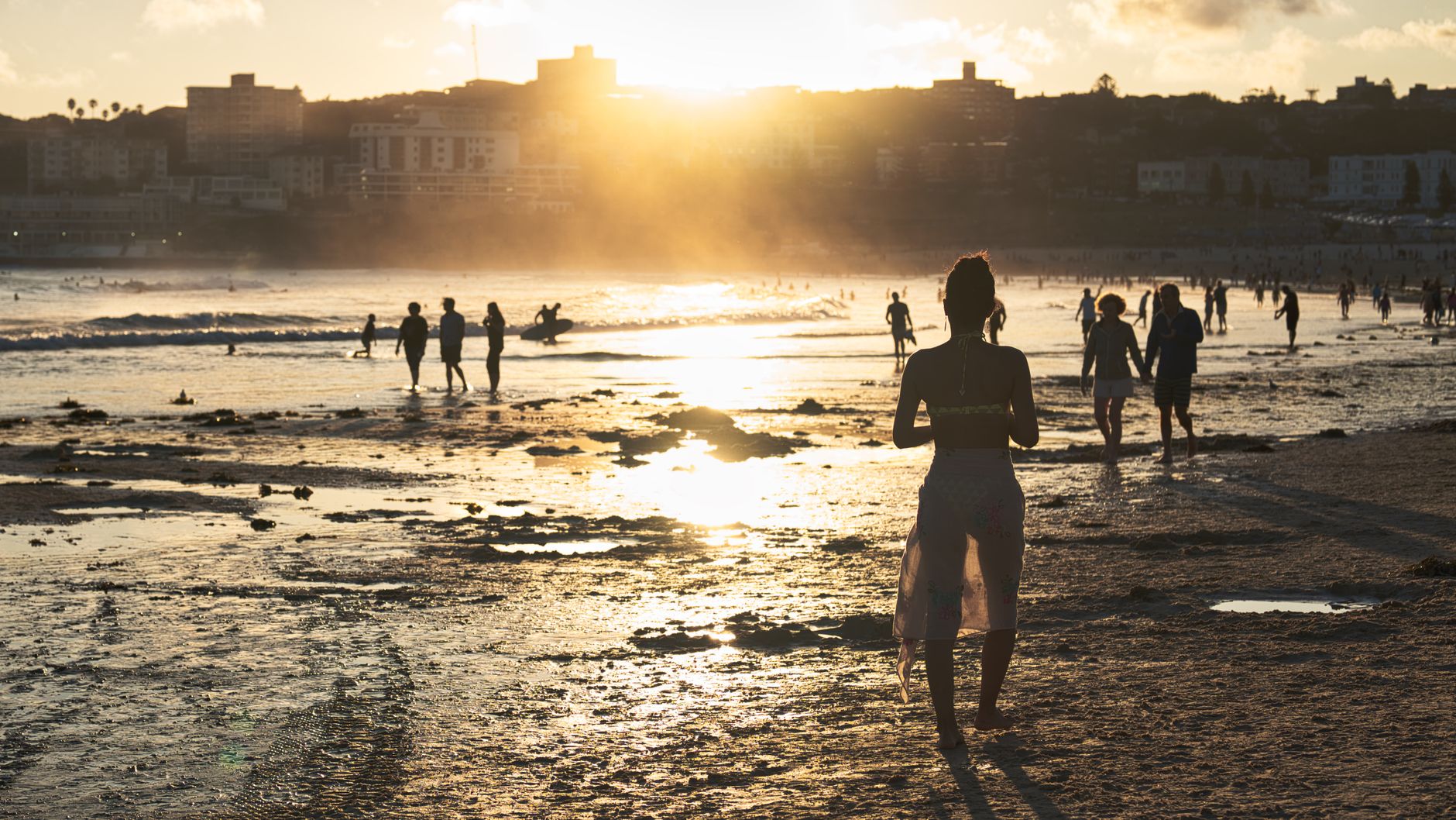 Group of people running together outdoors