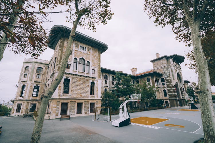 Outdoor Basketball Court In Istanbul Erkek High School In Turkey