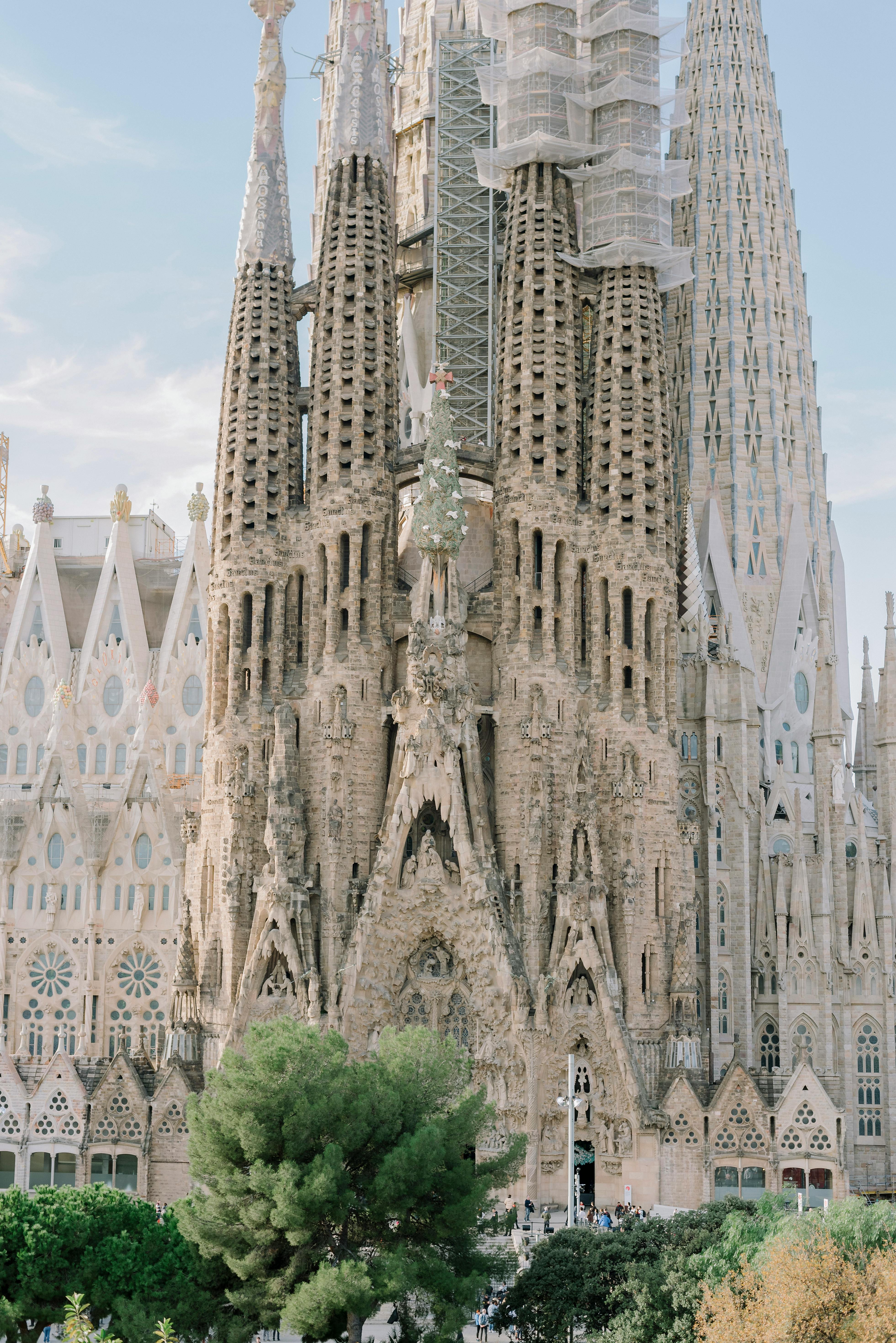 gothic temple against blue sky