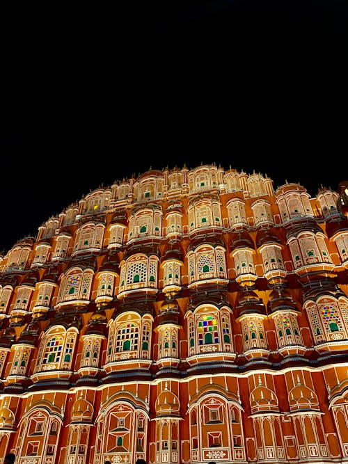 คลังภาพถ่ายฟรี ของ hawa mahal, คืนท้องฟ้า, จุดสังเกต