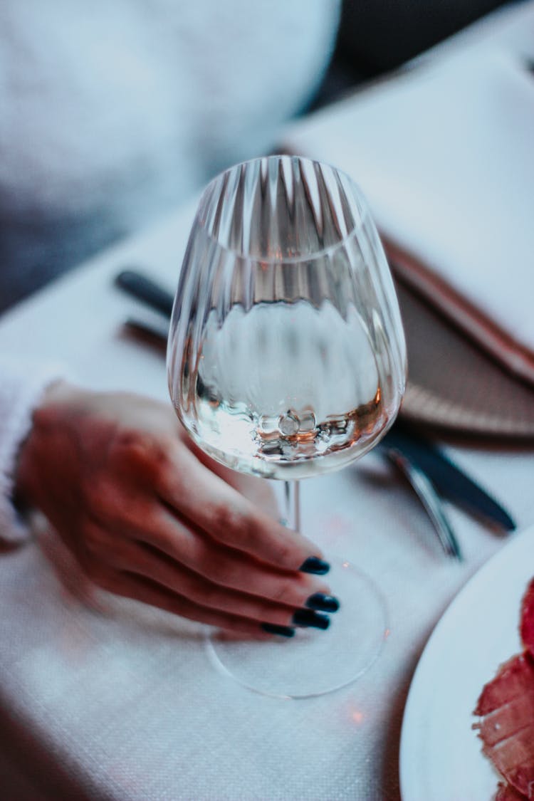 Woman With Crystal Glass