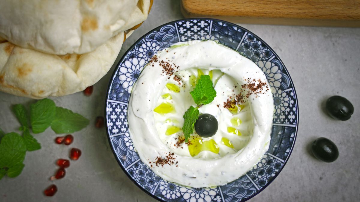 Labneh plate with avocado