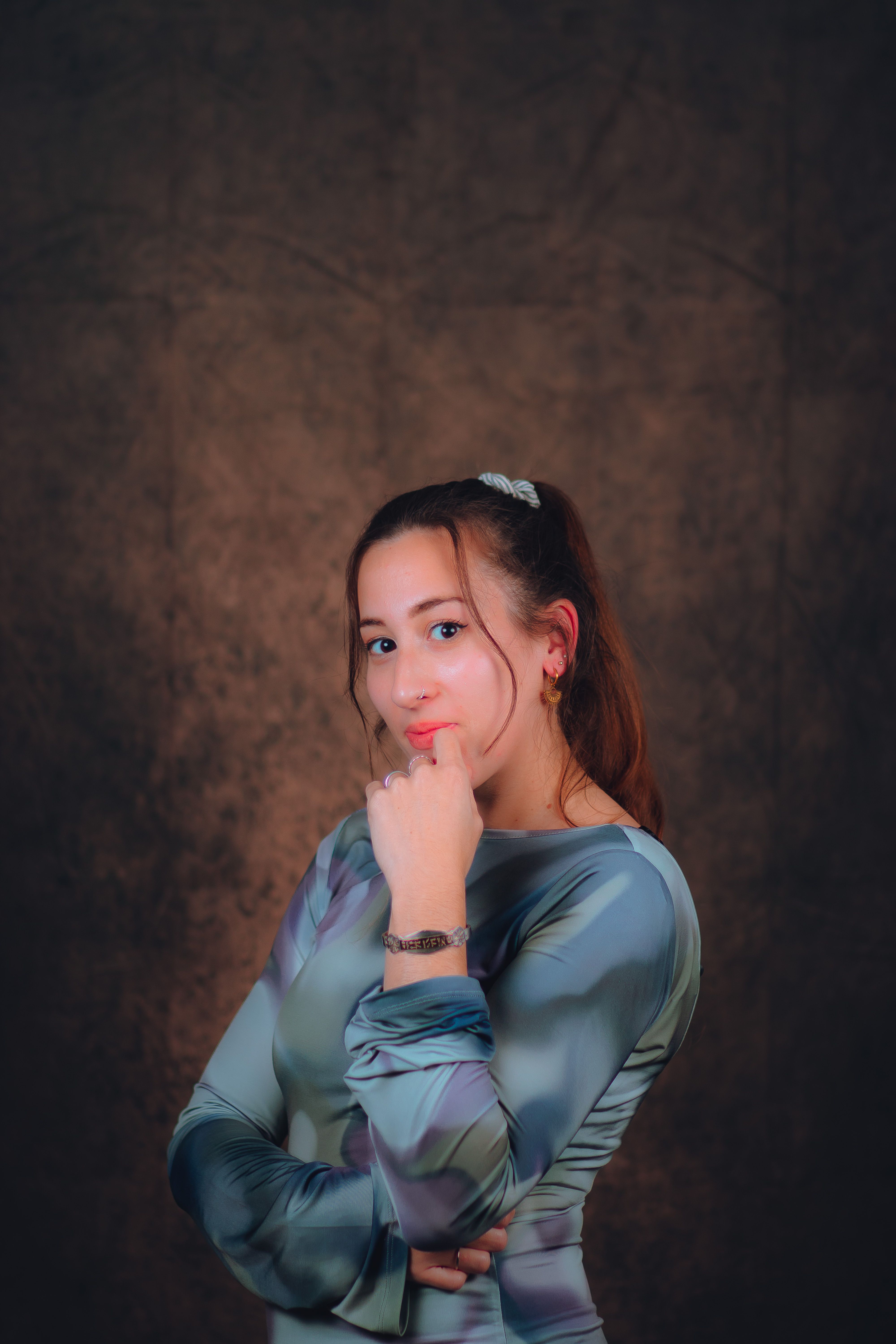 A Woman in Blue Long Sleeve Shirt · Free Stock Photo