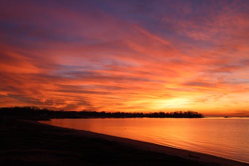 日出, 日落, 海岸線 的 免費圖庫相片
