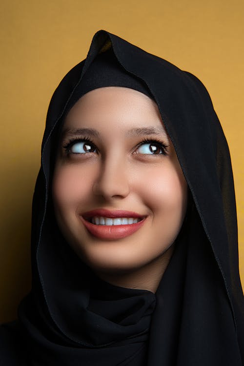 Close-Up Portrait of a Woman With a Hijab 
