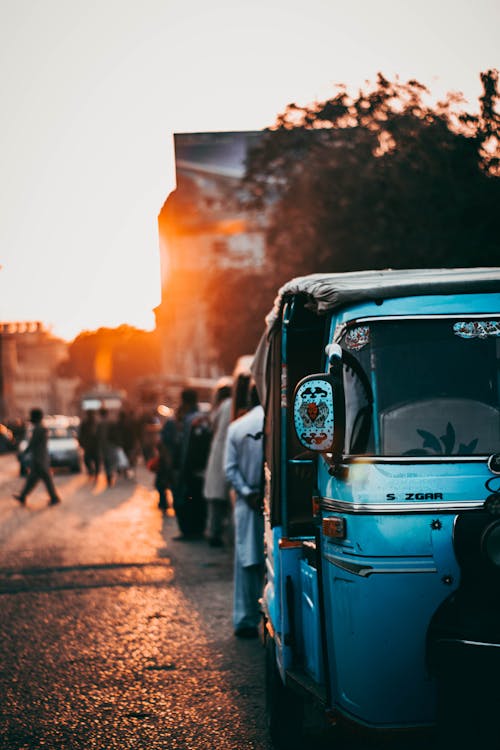 Auto Rickshaw Parked on Street Side · Free Stock Photo