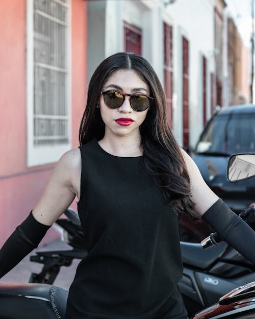 Portrait of a Woman Wearing Sunglasses 