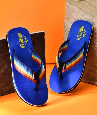 Blue Rubber Flip Flops