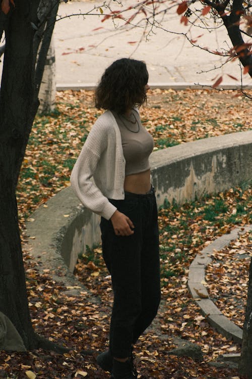 Woman in Autumn Park