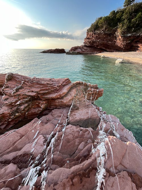 Kostnadsfri bild av blått hav, havsstrand, klippa