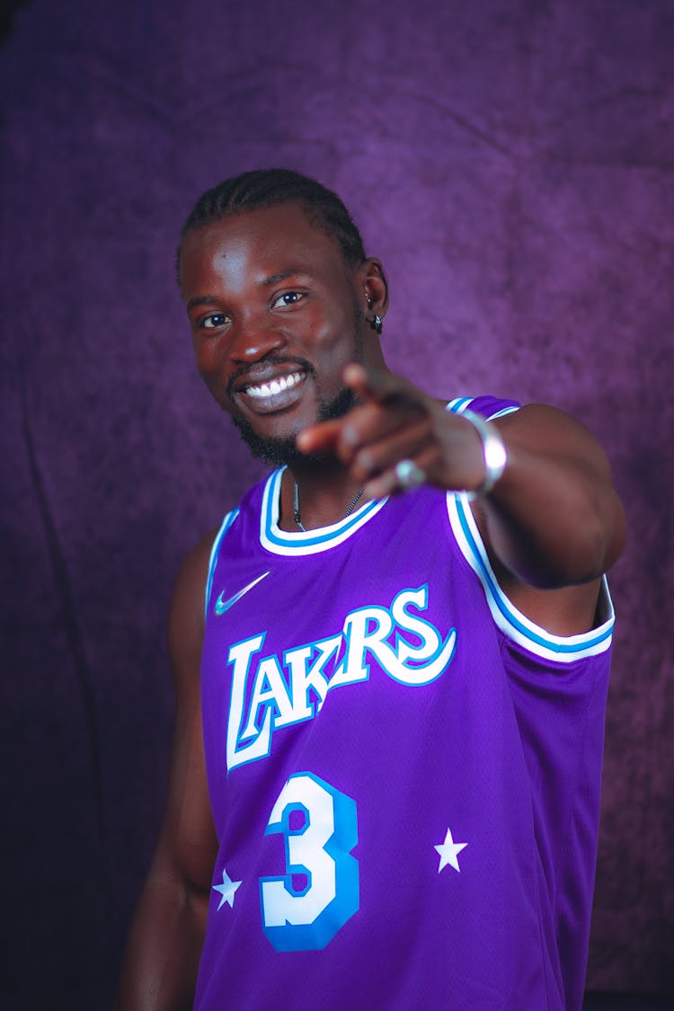 Portrait Of A Man Wearing A Jersey 