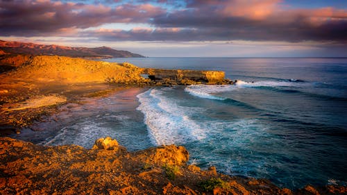 Scenic View of Ocean During Dusk