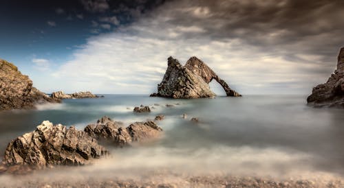 Rocks Covered in Fog