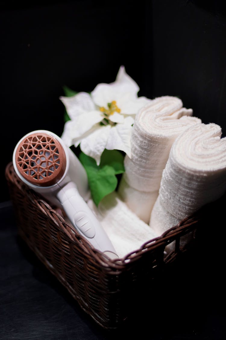 Dryer, Flowers And Towels